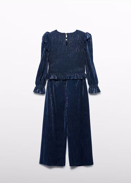 sparkly pleated knit trouser set for girls Ref.  15-5731-04