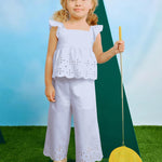 Girl's perforated top and pants set Ref.  25-03561-050