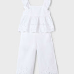 Girl's perforated top and pants set Ref.  25-03561-050