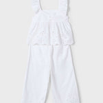 Girl's perforated top and pants set Ref.  25-03561-050