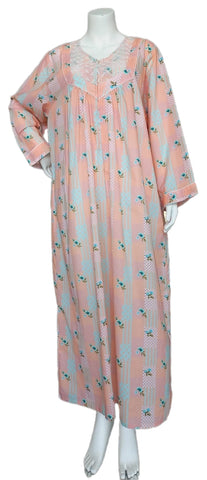 Women's long-sleeved cotton dress with zipper 25-28-B-1