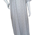 Women's long, short-sleeved cotton dress 25-35-A-1