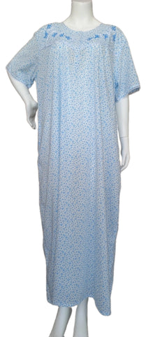 Women's long, short-sleeved cotton dress 25-35-A-2