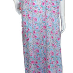 Women's long, short-sleeved cotton dress 25-36-A-2