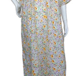 Women's long, short-sleeved cotton dress 25-36-A-3