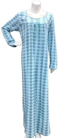 Women's long-sleeved cotton dress LIGHT BLUE 1515