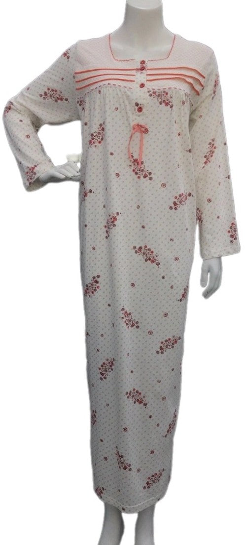 Women's long-sleeved cotton dress orange  538