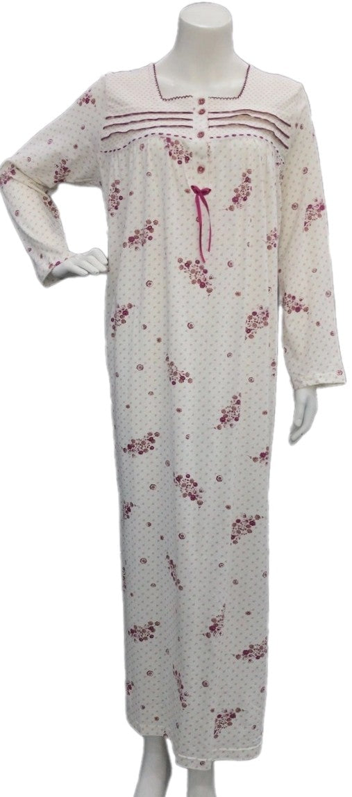 Women's long-sleeved cotton dress VIOLET 538