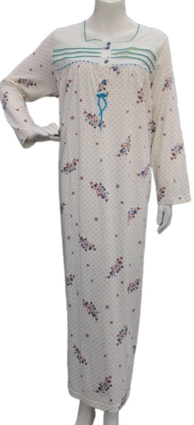 Women's long-sleeved cotton dress BLUE 538