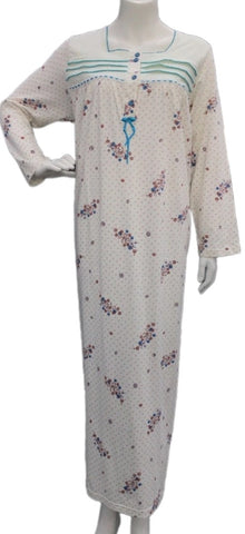 Women's long-sleeved cotton dress BLUE 538