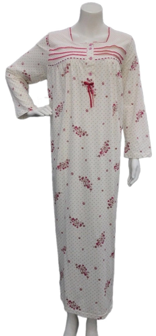 Women's long-sleeved cotton dress PINK 538