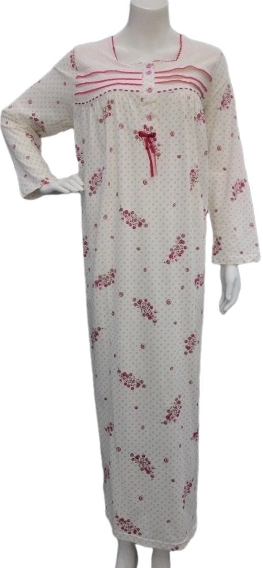 Women's long-sleeved cotton dress light violet 538