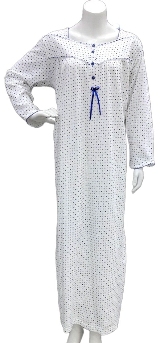 Women's long-sleeved cotton dress BLUE 133