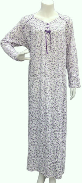 Women's long-sleeved cotton dress VIOLET 134