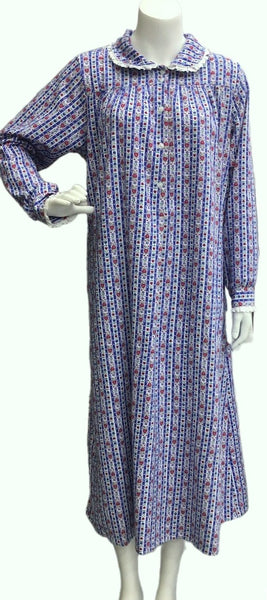 NWT Lanz of Salzburg Tyrolean COTTON FLANNEL Hearts/Flowers Nightgown 5616839-464