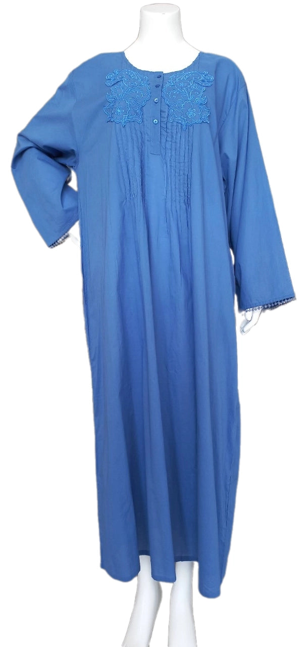 Cool summer cotton dress, long sleeve 25-02-B-1