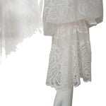 Off-white double reception piece with soft silk inner piece 60126-L