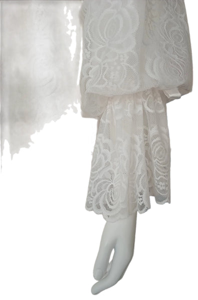Off-white double reception piece with soft silk inner piece 60126-L