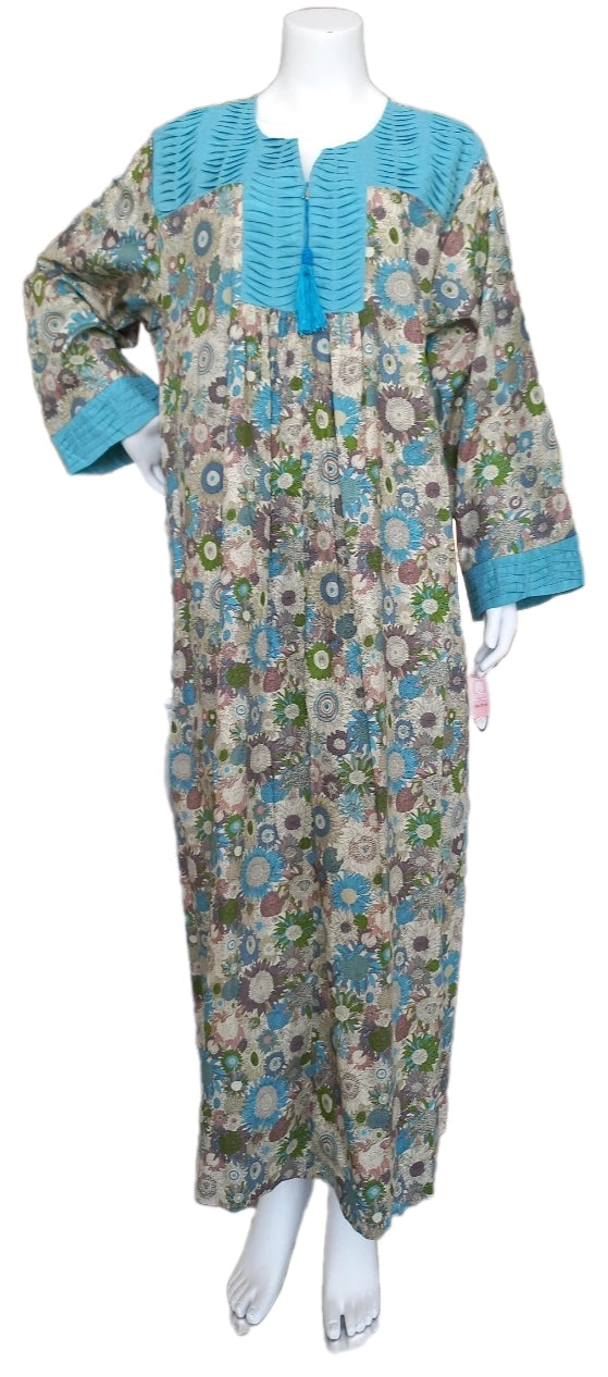 Women's Cotton Floral Long Zip Shirt 1814