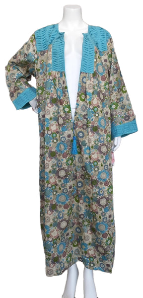 Women's Cotton Floral Long Zip Shirt 1814