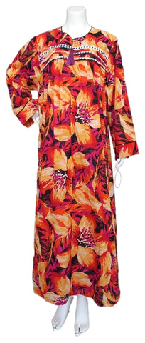 Women's Cotton Floral Long Zip Shirt 1831