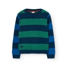 Boboli  sweater for boys  striped navy-green509105