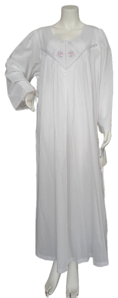 Soft cotton long sleeve reception piece 2228(WHITE)