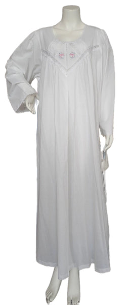 Soft cotton long sleeve reception piece 2228(WHITE)