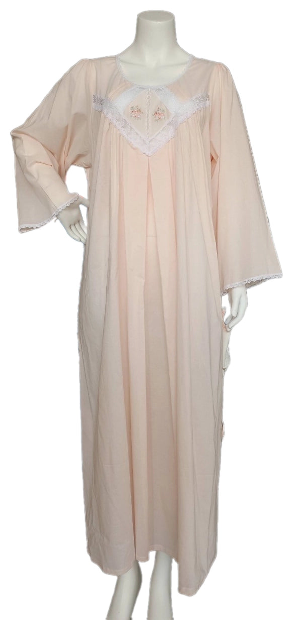 Long-sleeved nursing bra made of soft cotton. 2228(PEACH)