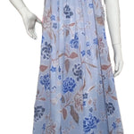 GRAY Floral Satin Ballet Nightgown(SHORT) 6030