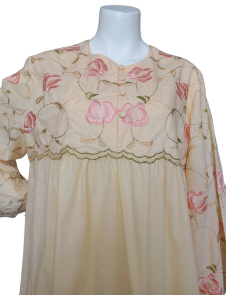 BEIGE 'Women's embroidered cotton dress" 60006-LCJ2