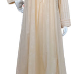 BEIGE soft cotton lace dress 60040-L