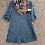 Bonnie Jean Quarter Double Bell Sleeve Knit Dress with Scarf Set Girls 10547
