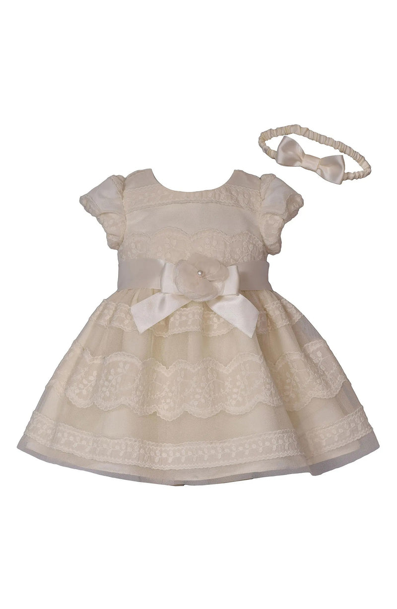 Ballerina Lace & Tulle Party Dress, Bloomers & Headband B3-14617