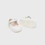 حذاء MAYORAL SHOES جلد ماري جين للأطفال 41420-043 أبيض/فضي
