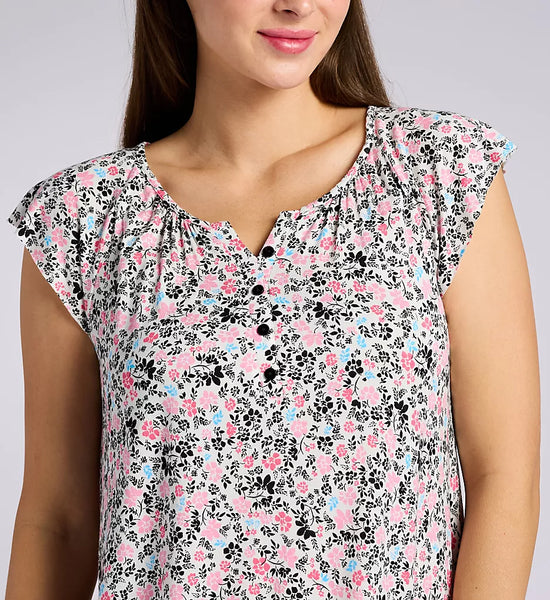 Short Sleeve PJ Set W/ Cropped Pant N70025