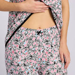 Short Sleeve PJ Set W/ Cropped Pant N70025