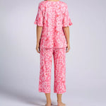 Short Sleeve PJ Set With Cropped Pant N70027