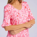 Short Sleeve PJ Set With Cropped Pant N70027