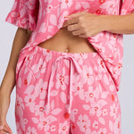 Short Sleeve PJ Set With Cropped Pant N70027