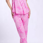 Ellen Tracy + My BrandsShort Sleeve PJ Set w/ Cropped Pant N70058-PINK
