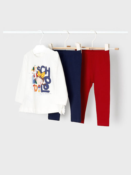 Mayoral Children's Set with Winter Leggings 3pcs White Code: 12-02731-079