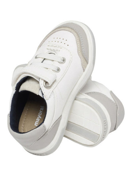 Mayoral Kids Sneakers for Boys with Laces & Strap White Code: 23-41474-048