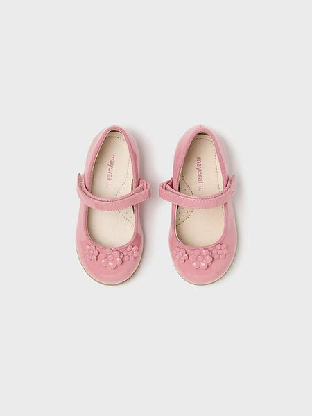 Mayoral Kids Patent Leather Ballerinas with Hoop & Loop Closure Pink Code: 23-41442-078