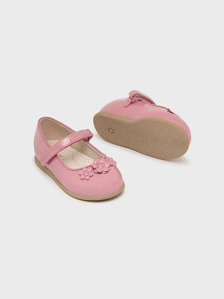 Mayoral Kids Patent Leather Ballerinas with Hoop & Loop Closure Pink Code: 23-41442-078