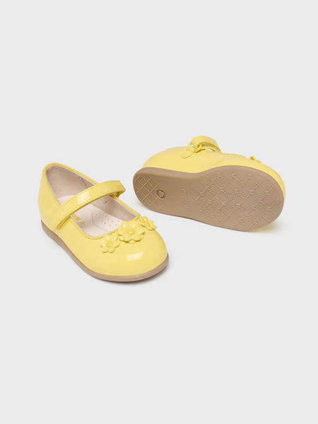 Mayoral Kids Patent Leather Ballerinas with Hoop & Loop Closure Yellow Code: 23-41442-077