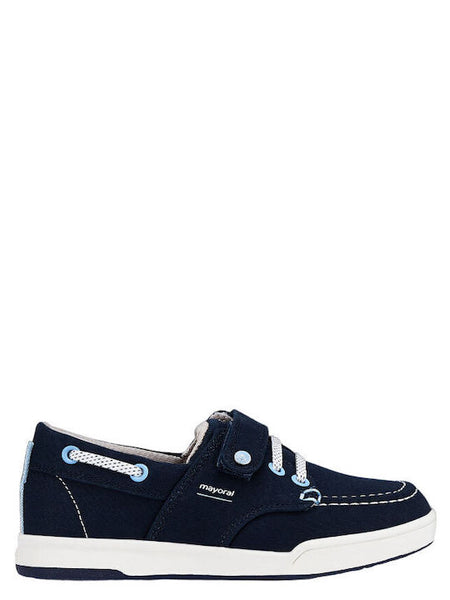 Mayoral Fabric Children's Moccasins with Scratches Navy Blue Code: 23-45473-069