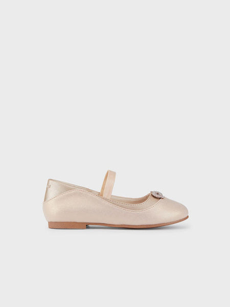 Mayoral Kids Leather Ballerinas with Elastic Strap Pink Code: 23-43431-072
