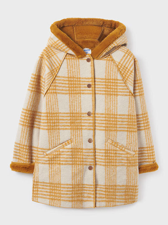 MayoralKids' Coat with Hood Mustard 14-7489--04