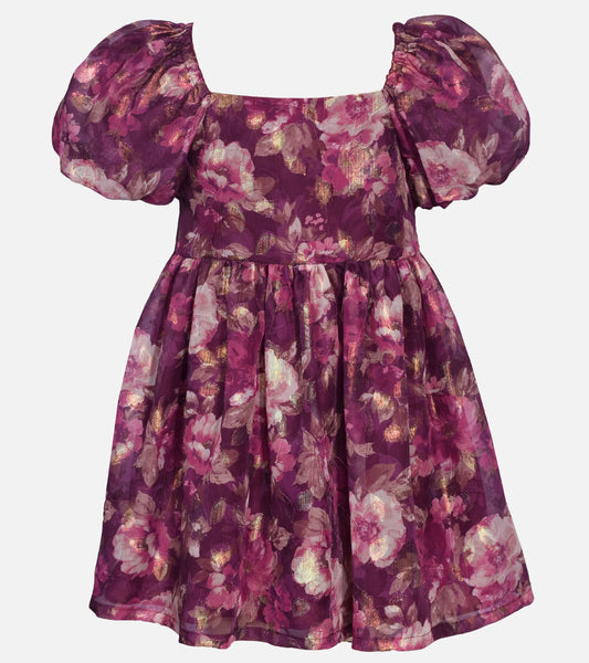 Lea Chiffon Puff Sleeve Dress 12993